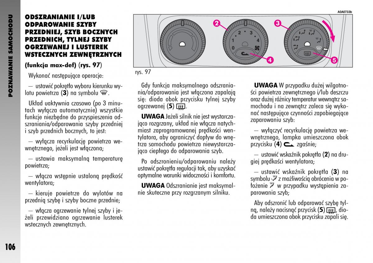 manual  Alfa Romeo GT instrukcja / page 107