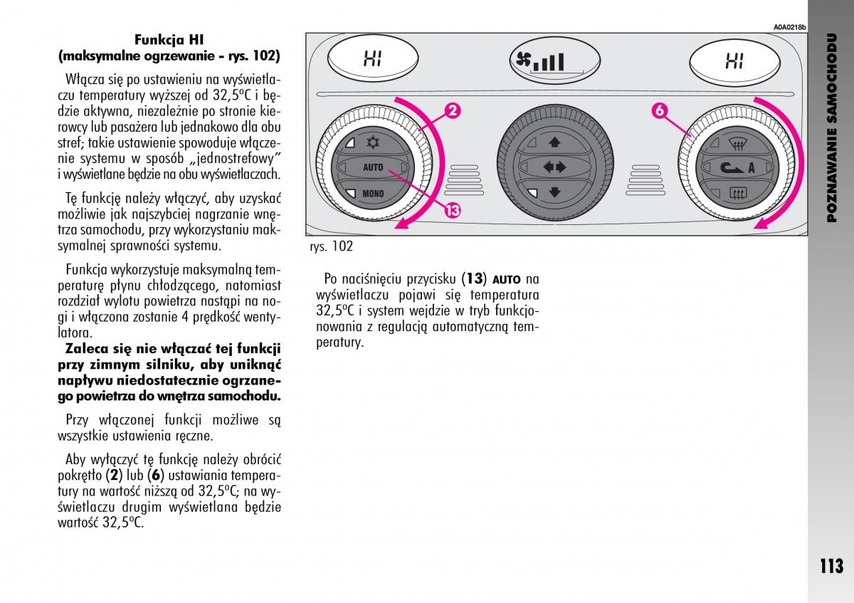 manual  Alfa Romeo GT instrukcja / page 114