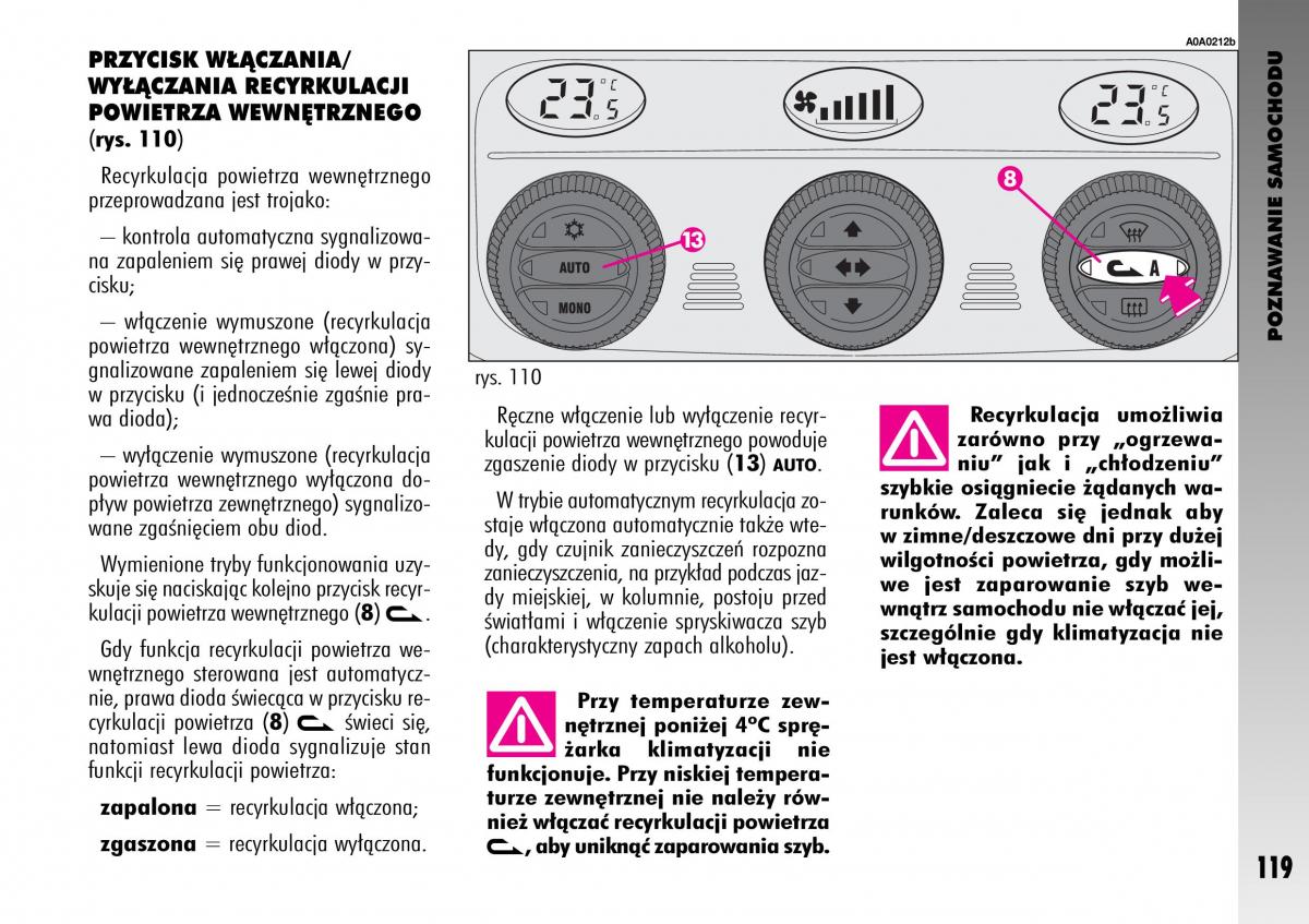 manual  Alfa Romeo GT instrukcja / page 120