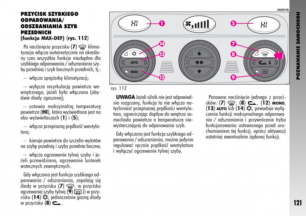 manual  Alfa Romeo GT instrukcja / page 122