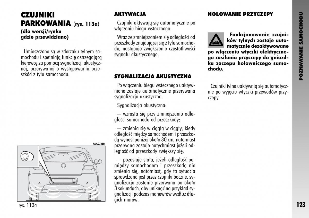 manual  Alfa Romeo GT instrukcja / page 124