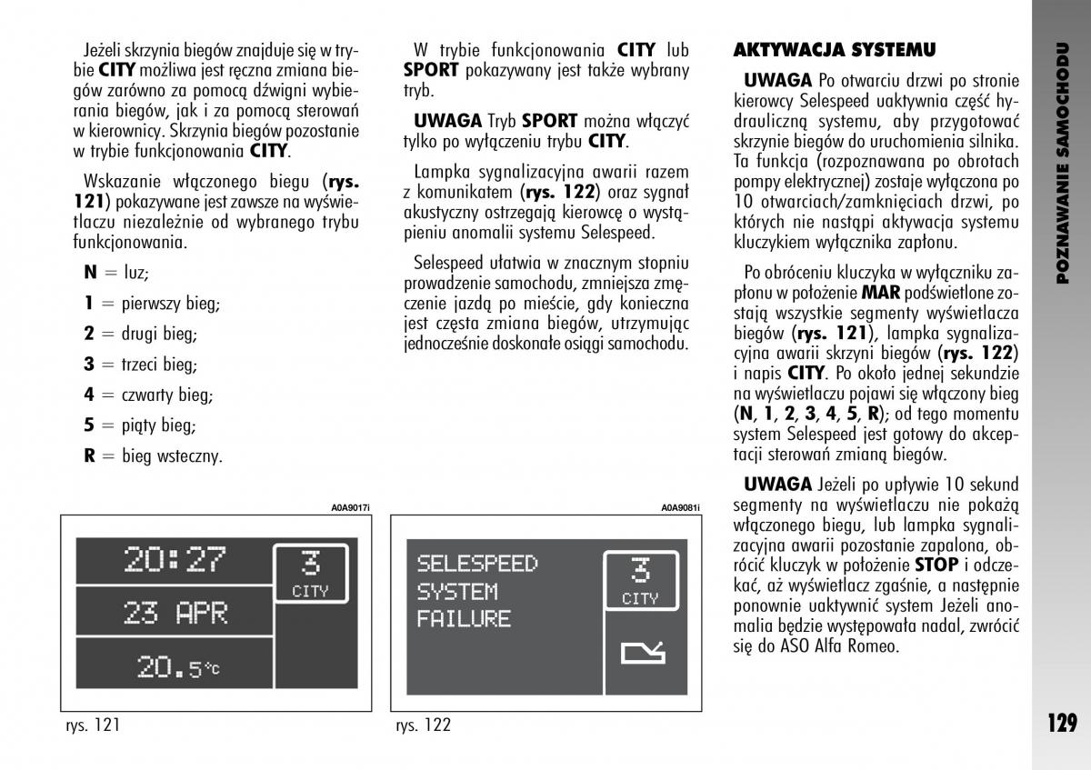 manual  Alfa Romeo GT instrukcja / page 130