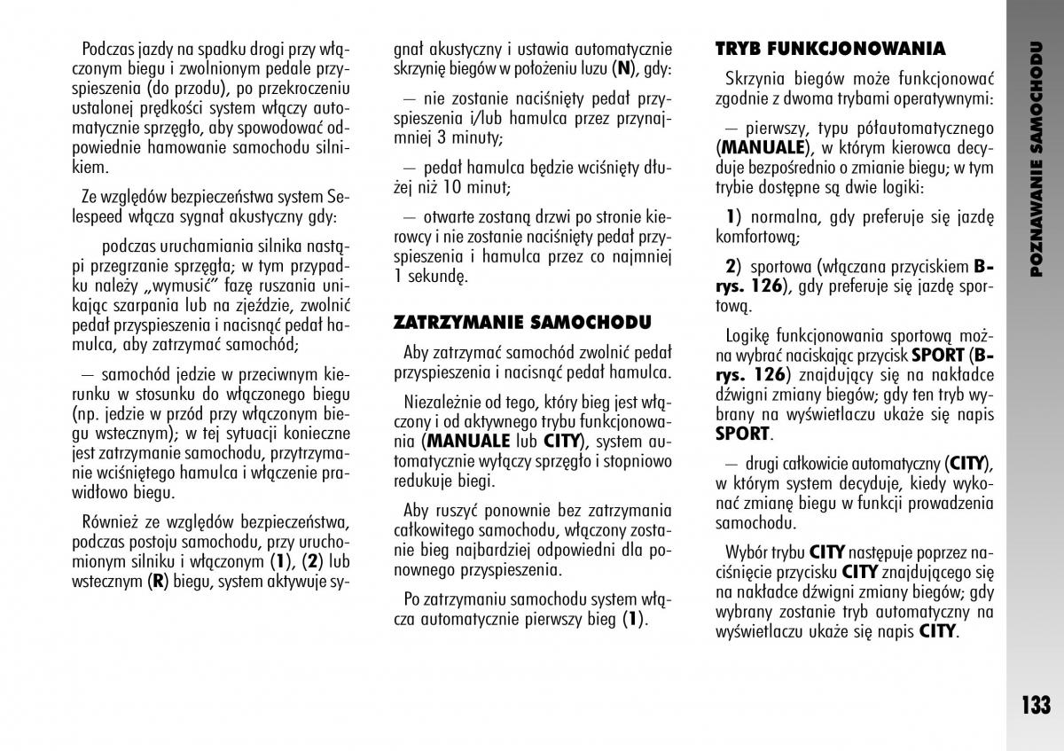 Alfa Romeo GT instrukcja obslugi / page 134