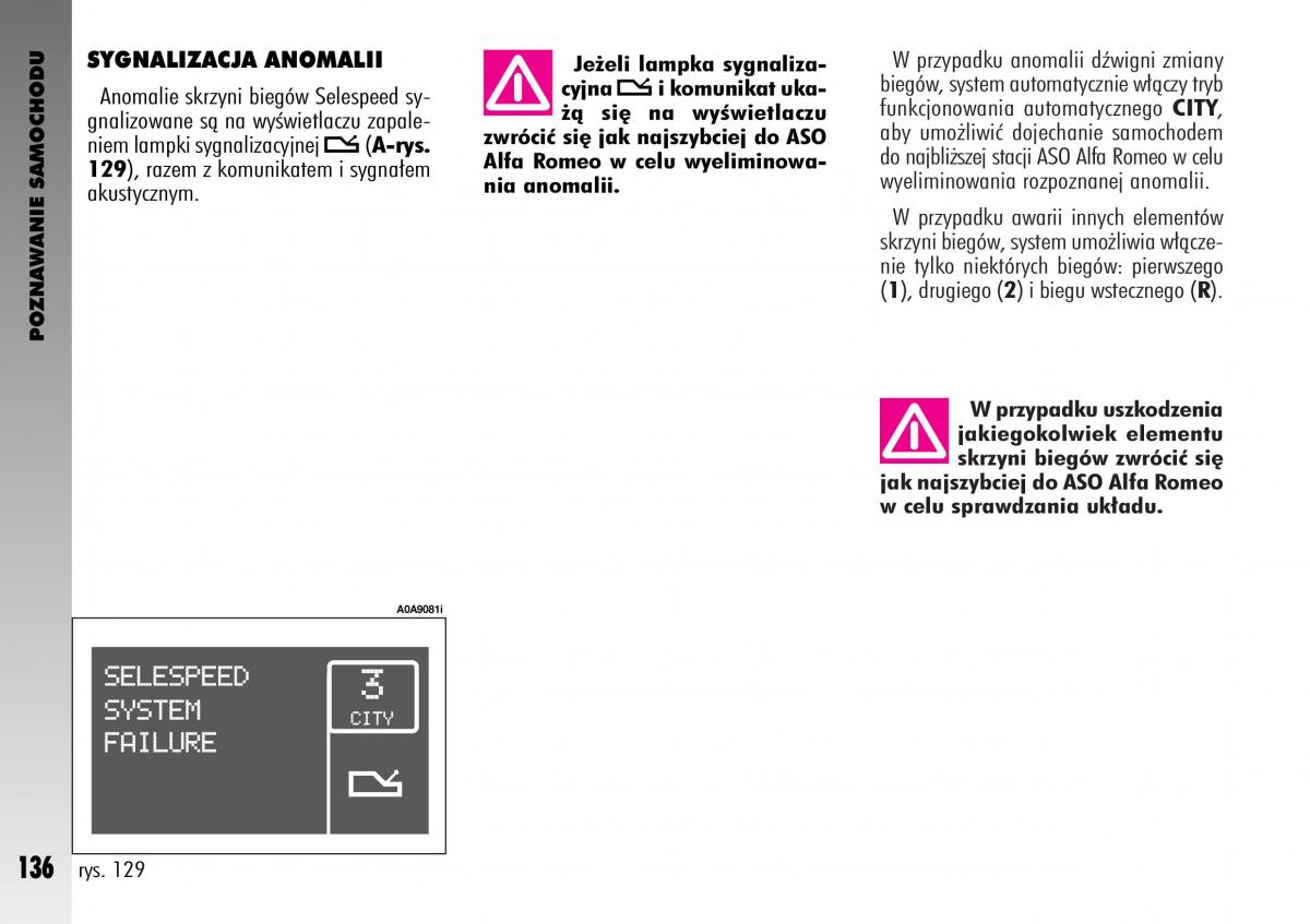 manual  Alfa Romeo GT instrukcja / page 137