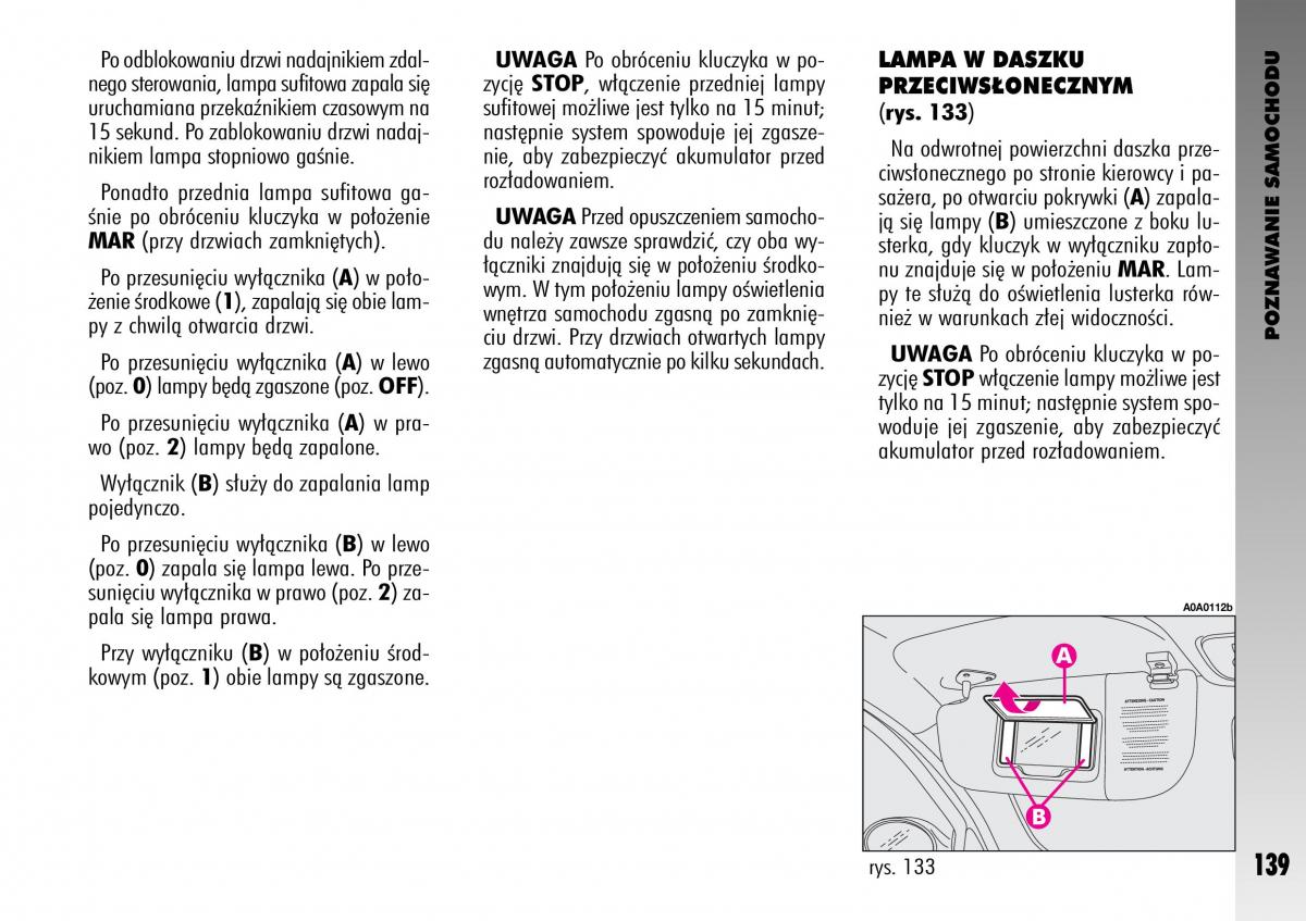 manual  Alfa Romeo GT instrukcja / page 140