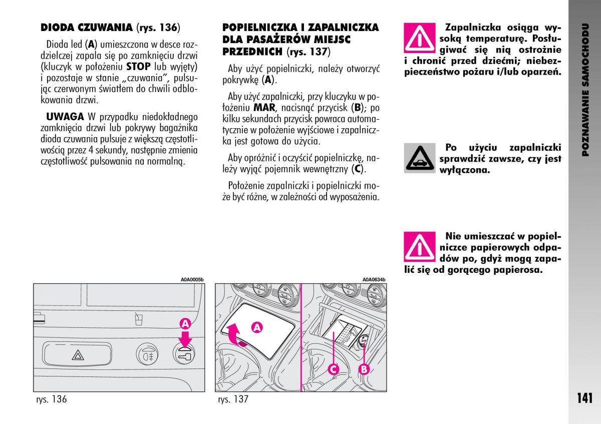 manual  Alfa Romeo GT instrukcja / page 142