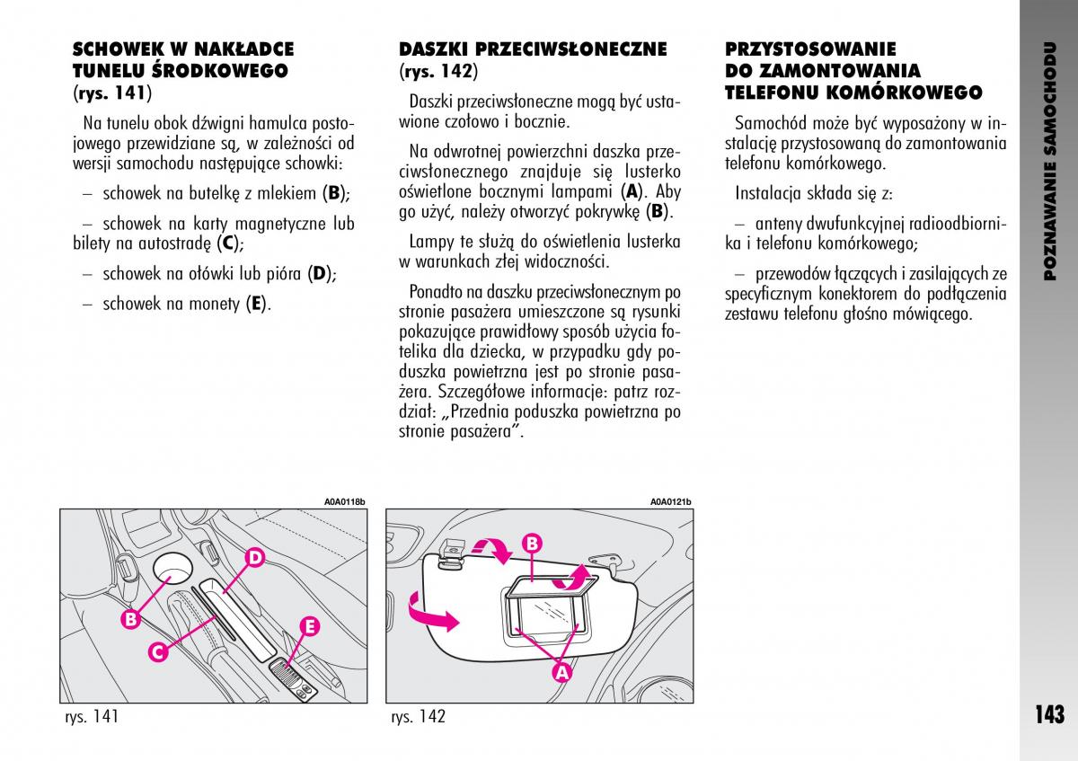 manual  Alfa Romeo GT instrukcja / page 144