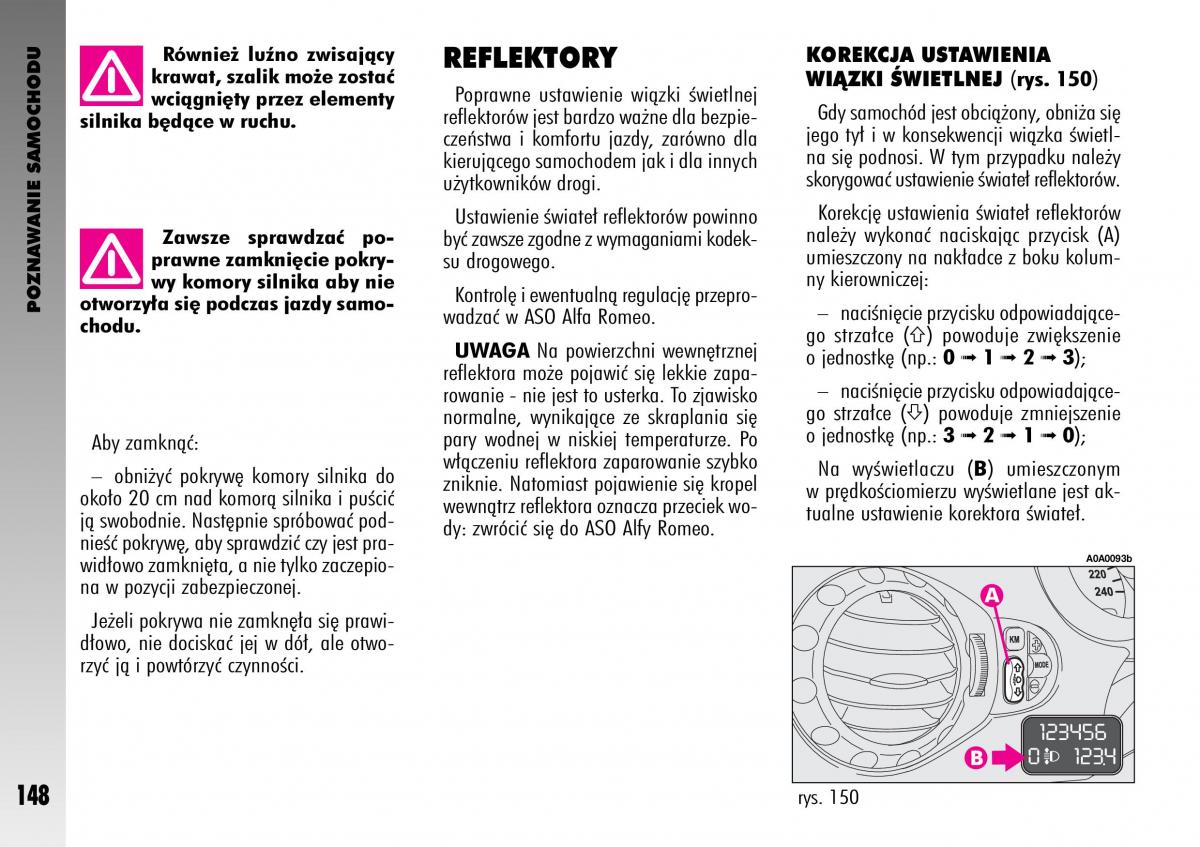 manual  Alfa Romeo GT instrukcja / page 149