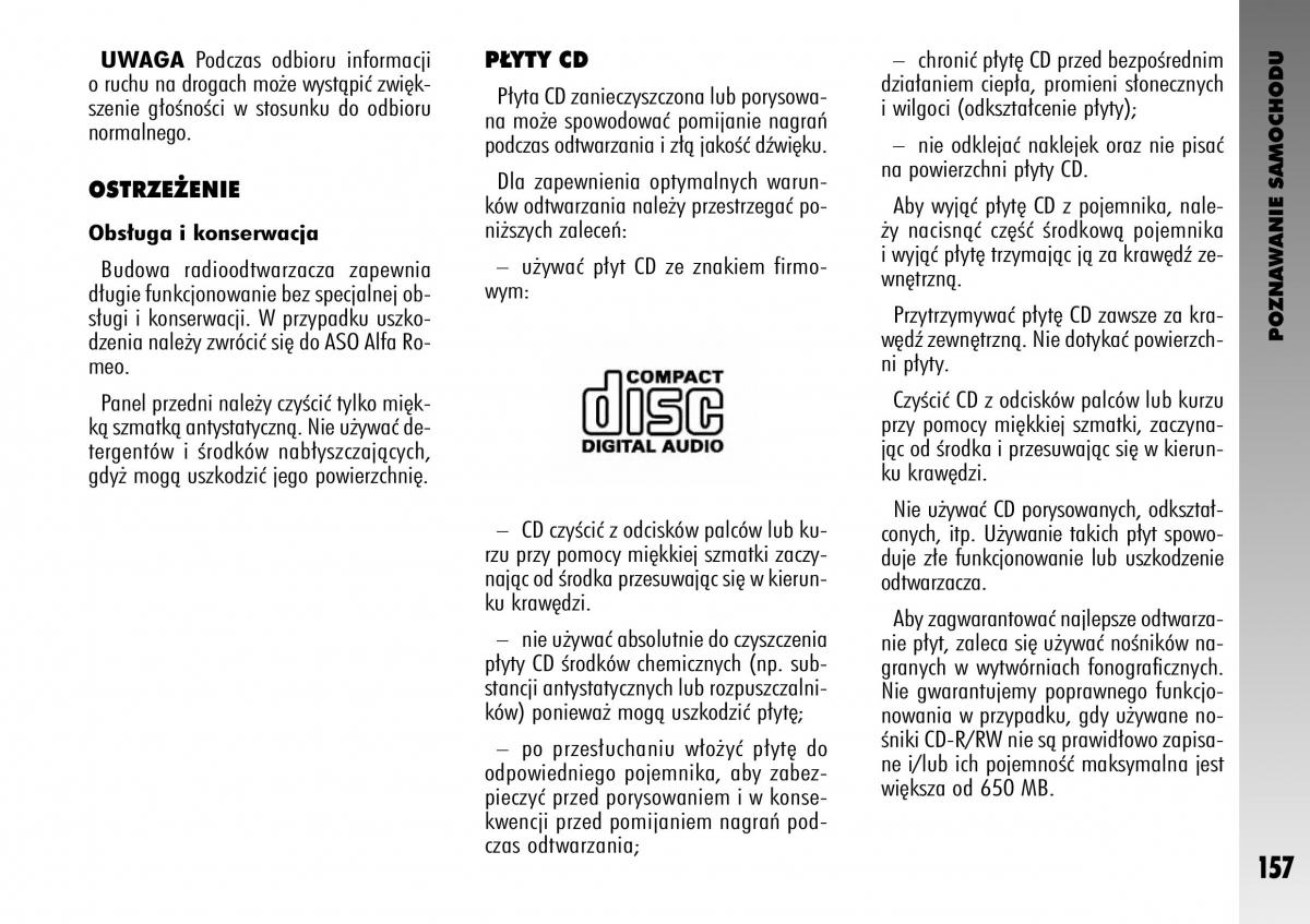 manual  Alfa Romeo GT instrukcja / page 158