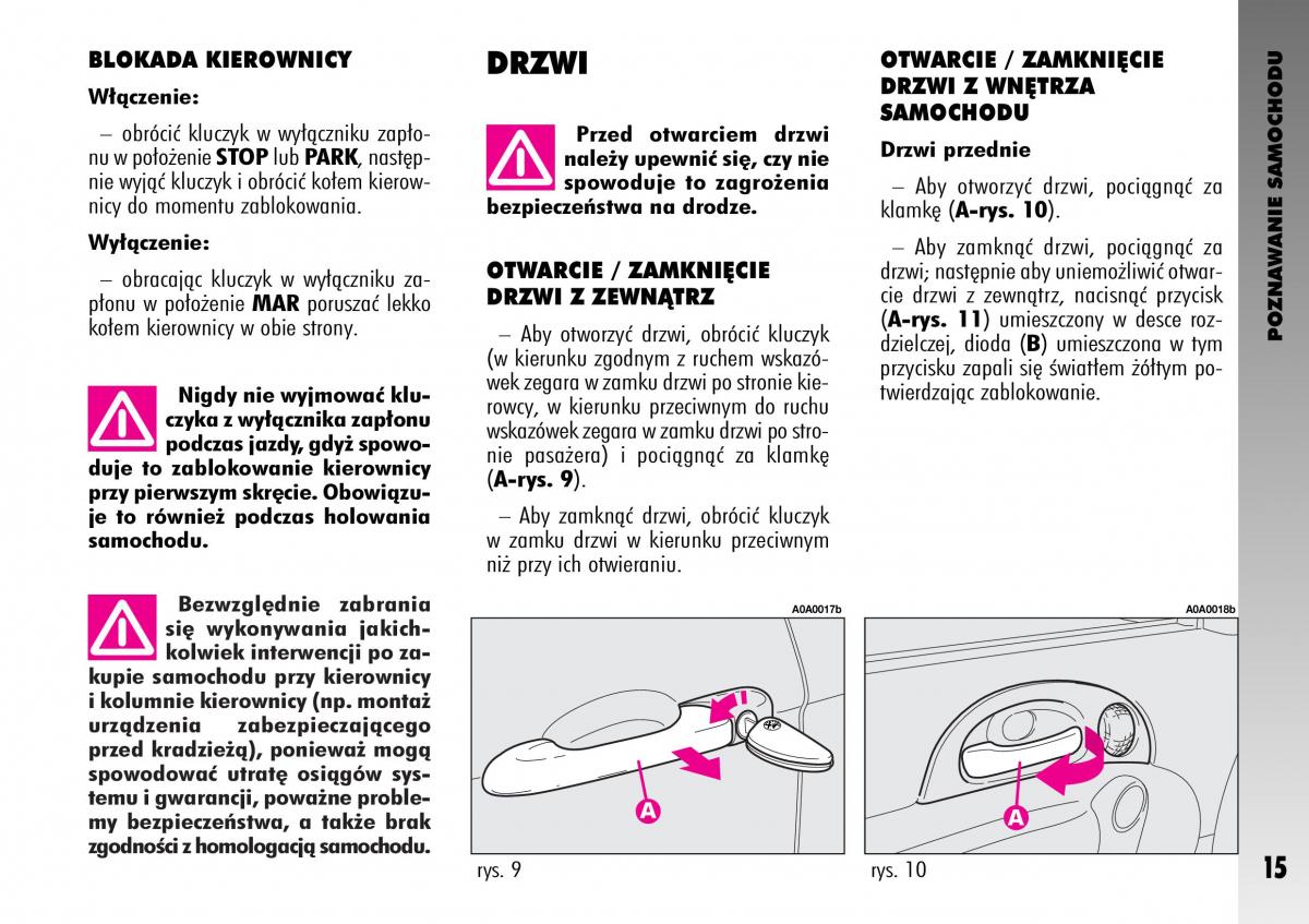 manual  Alfa Romeo GT instrukcja / page 16