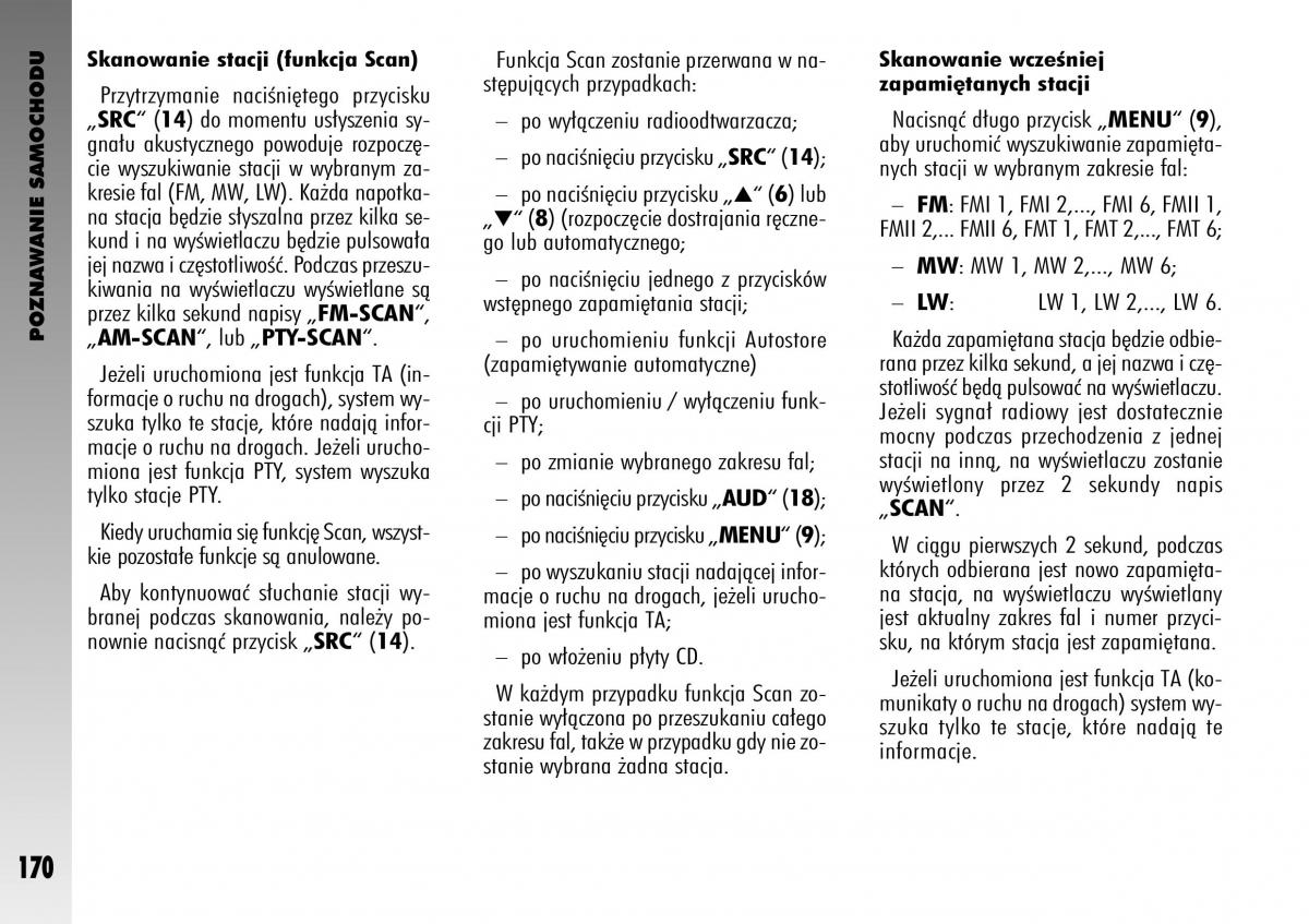 manual  Alfa Romeo GT instrukcja / page 171