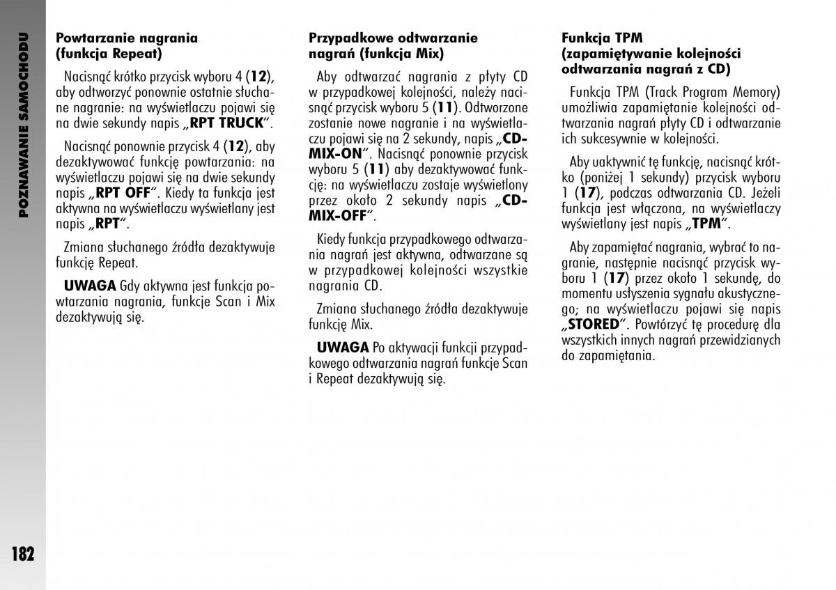 manual  Alfa Romeo GT instrukcja / page 183