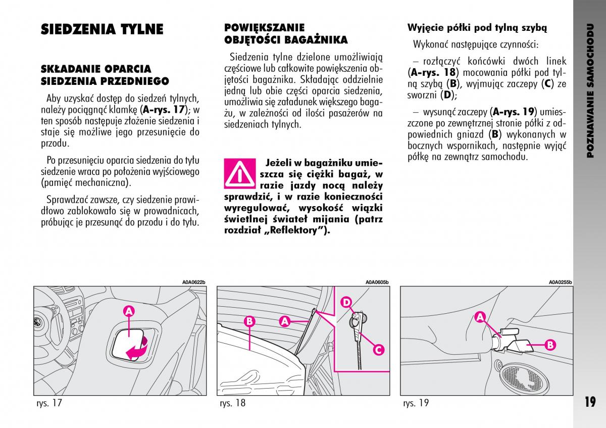 manual  Alfa Romeo GT instrukcja / page 20