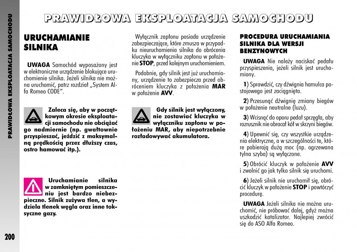 manual  Alfa Romeo GT instrukcja / page 201