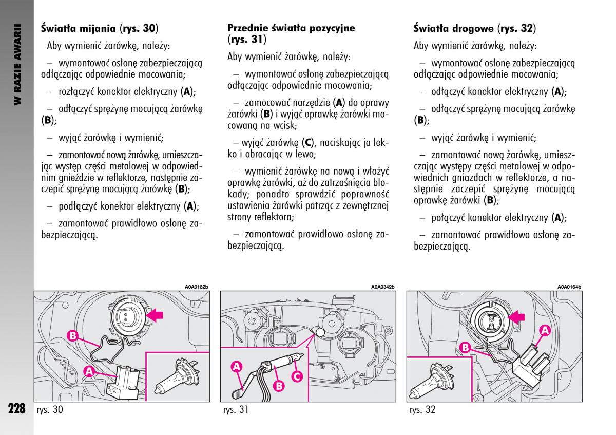 manual  Alfa Romeo GT instrukcja / page 229