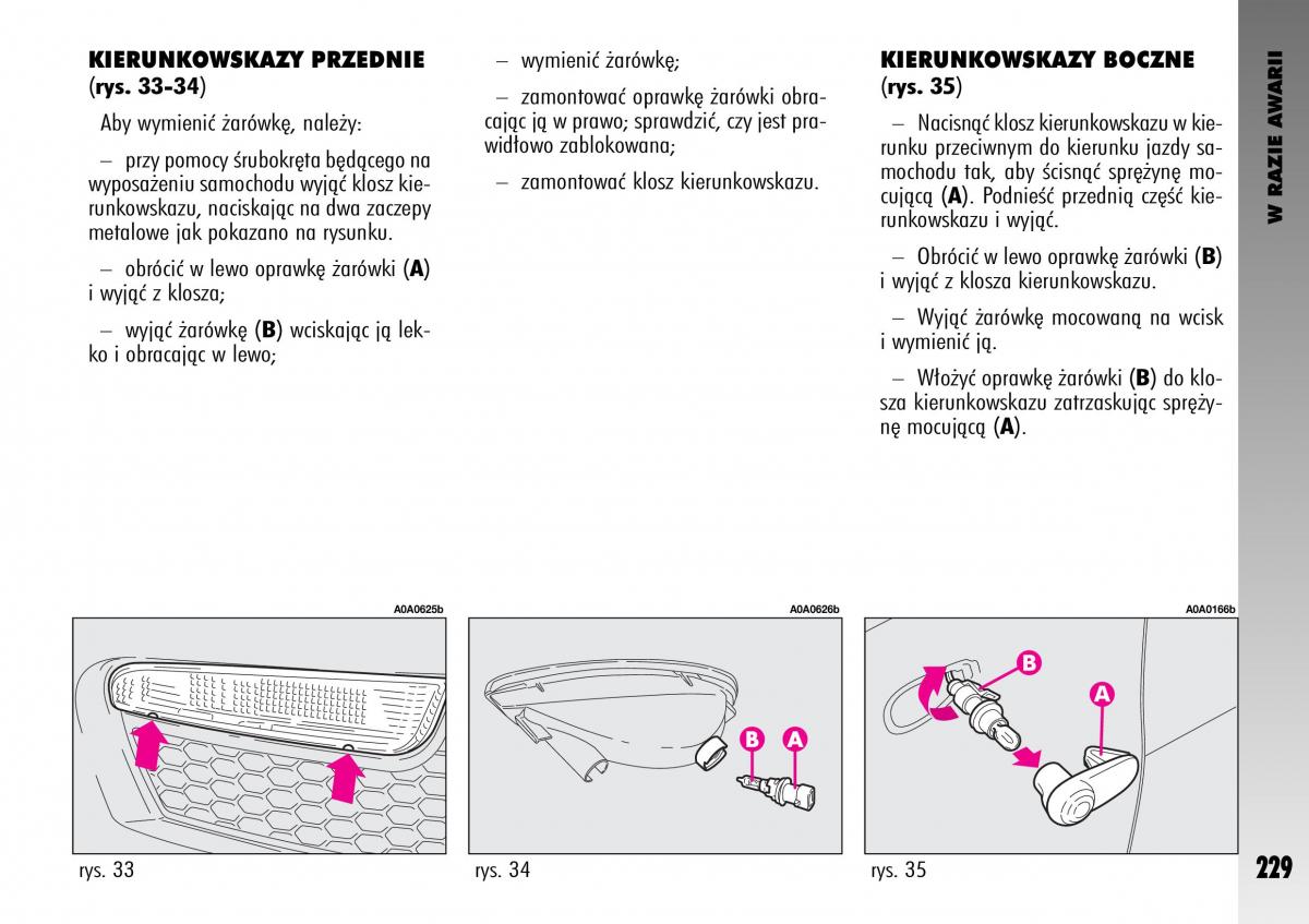 manual  Alfa Romeo GT instrukcja / page 230