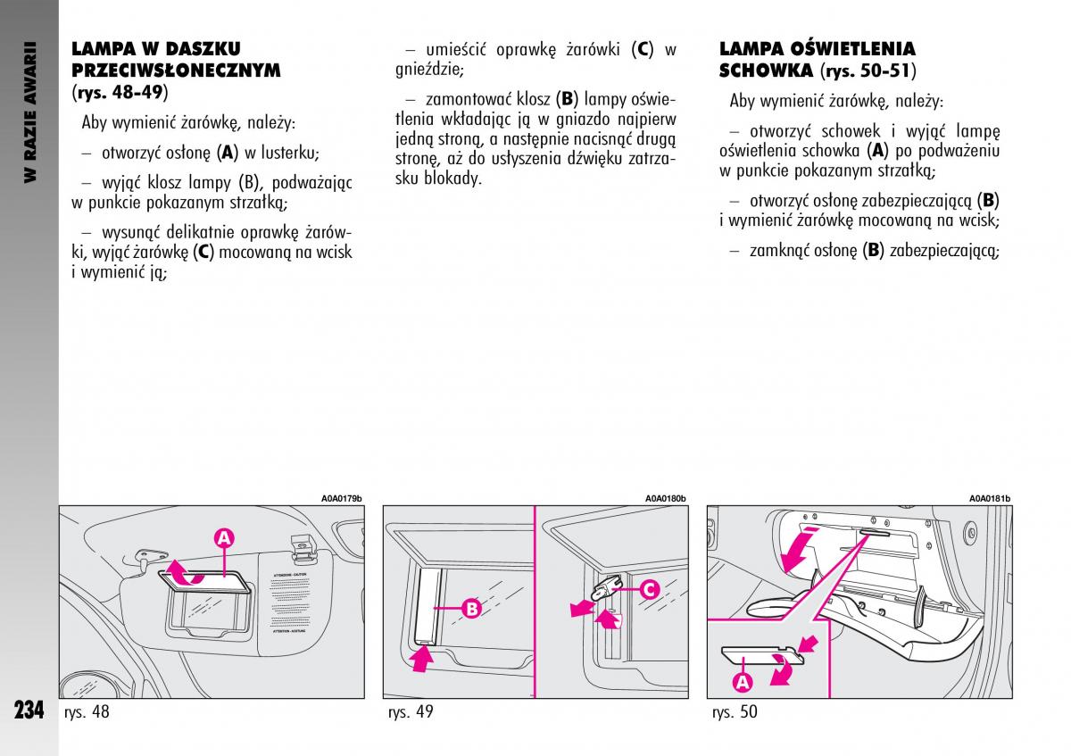 manual  Alfa Romeo GT instrukcja / page 235