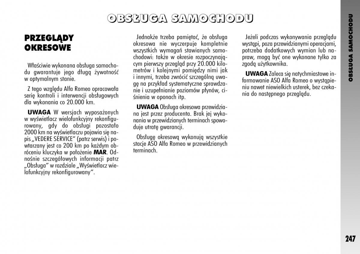 manual  Alfa Romeo GT instrukcja / page 248