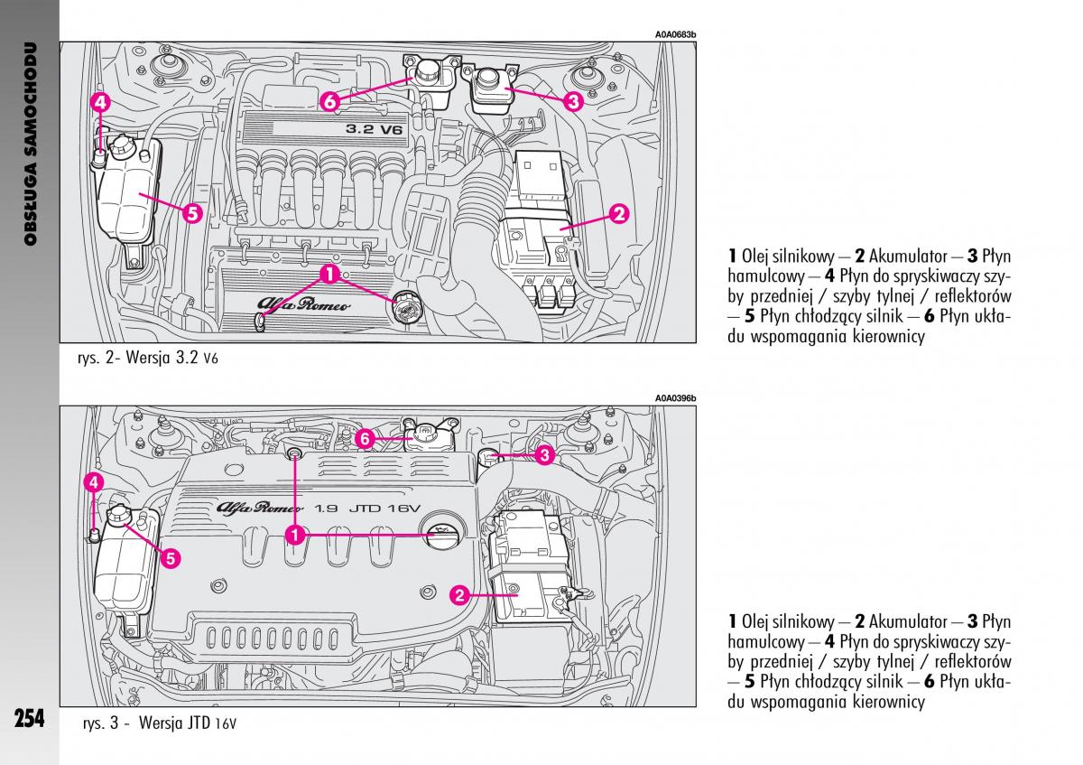 manual  Alfa Romeo GT instrukcja / page 255