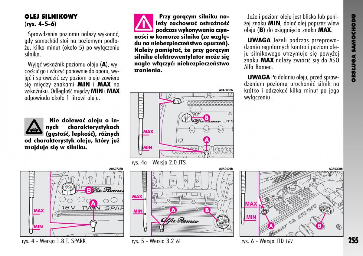 manual  Alfa Romeo GT instrukcja / page 256