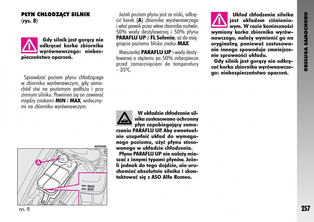 manual  Alfa Romeo GT instrukcja / page 258