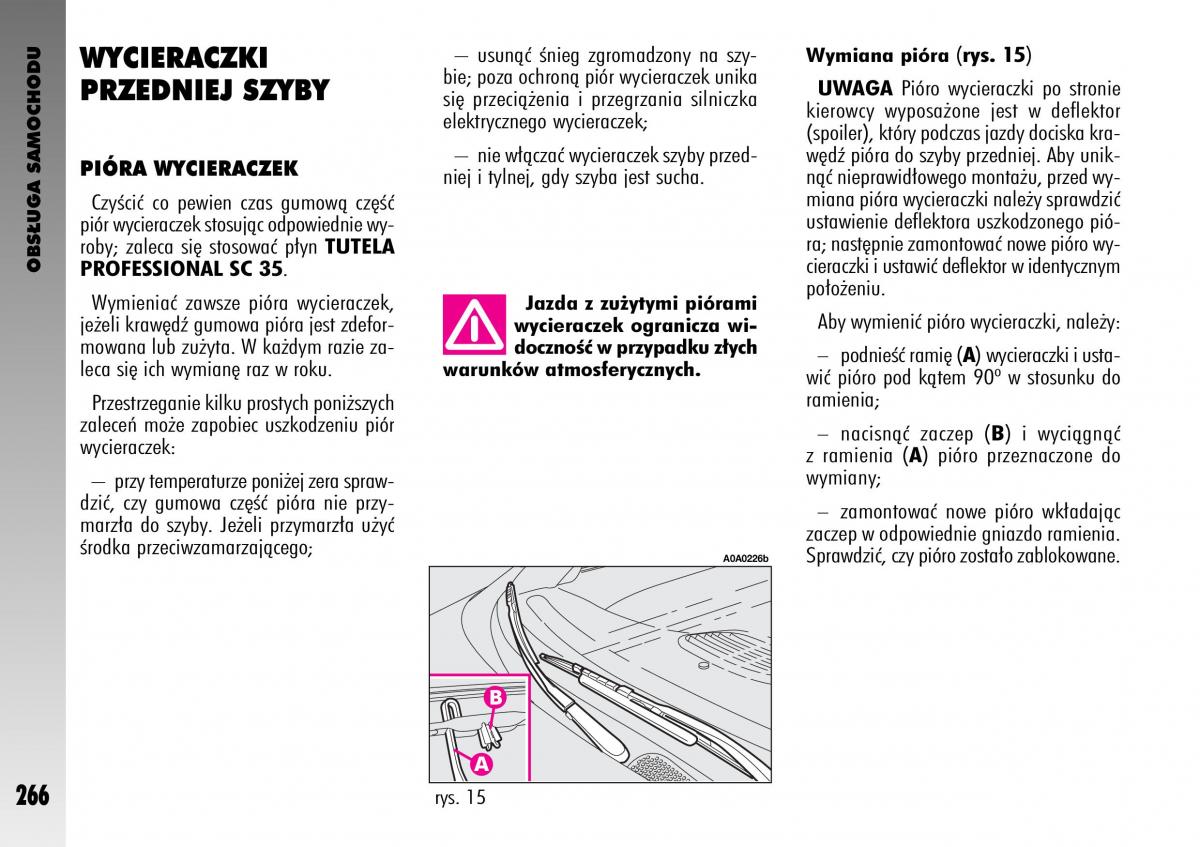 manual  Alfa Romeo GT instrukcja / page 267