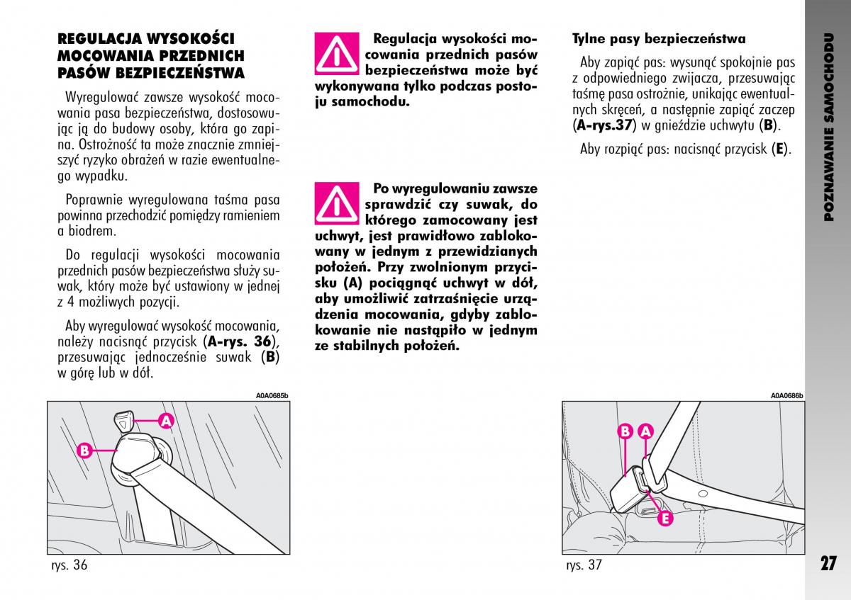 manual  Alfa Romeo GT instrukcja / page 28