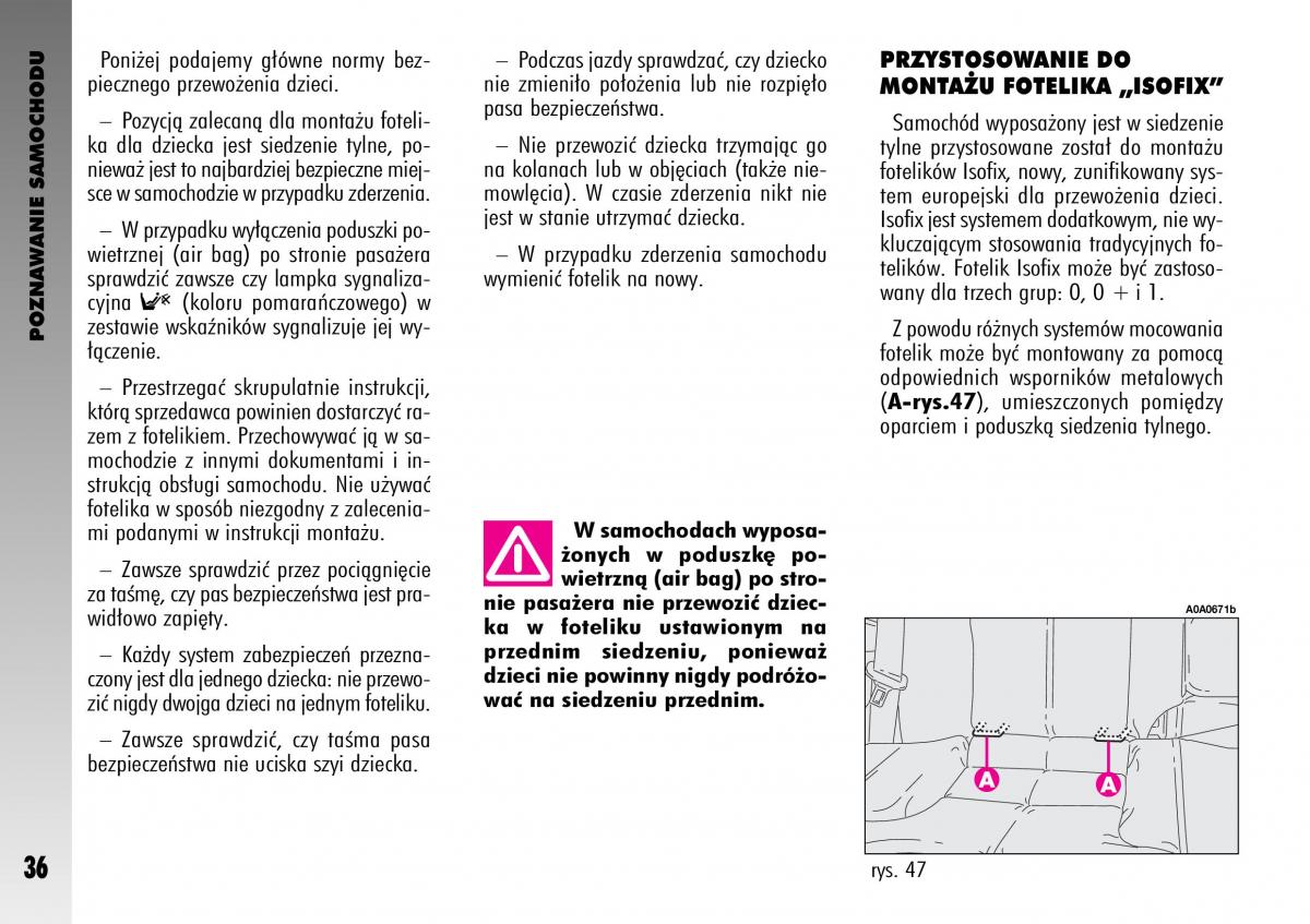 manual  Alfa Romeo GT instrukcja / page 37