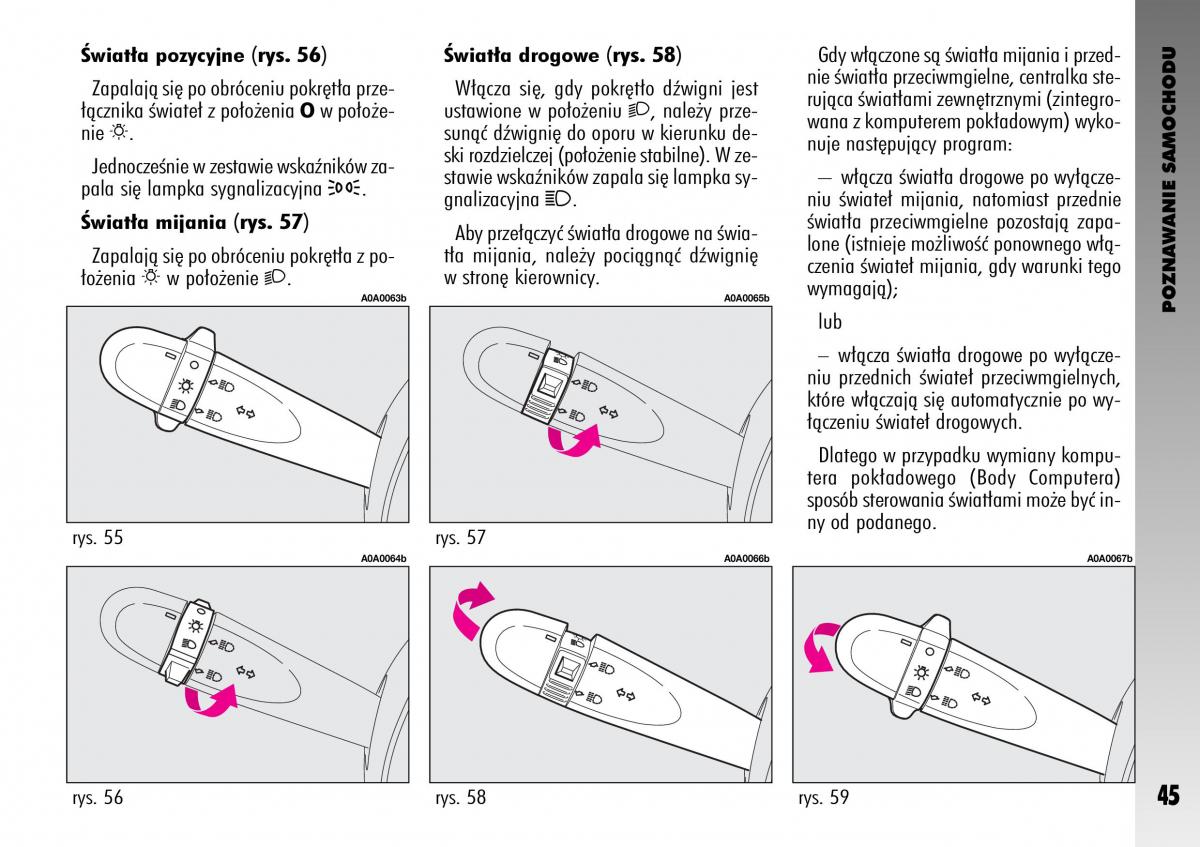 manual  Alfa Romeo GT instrukcja / page 46