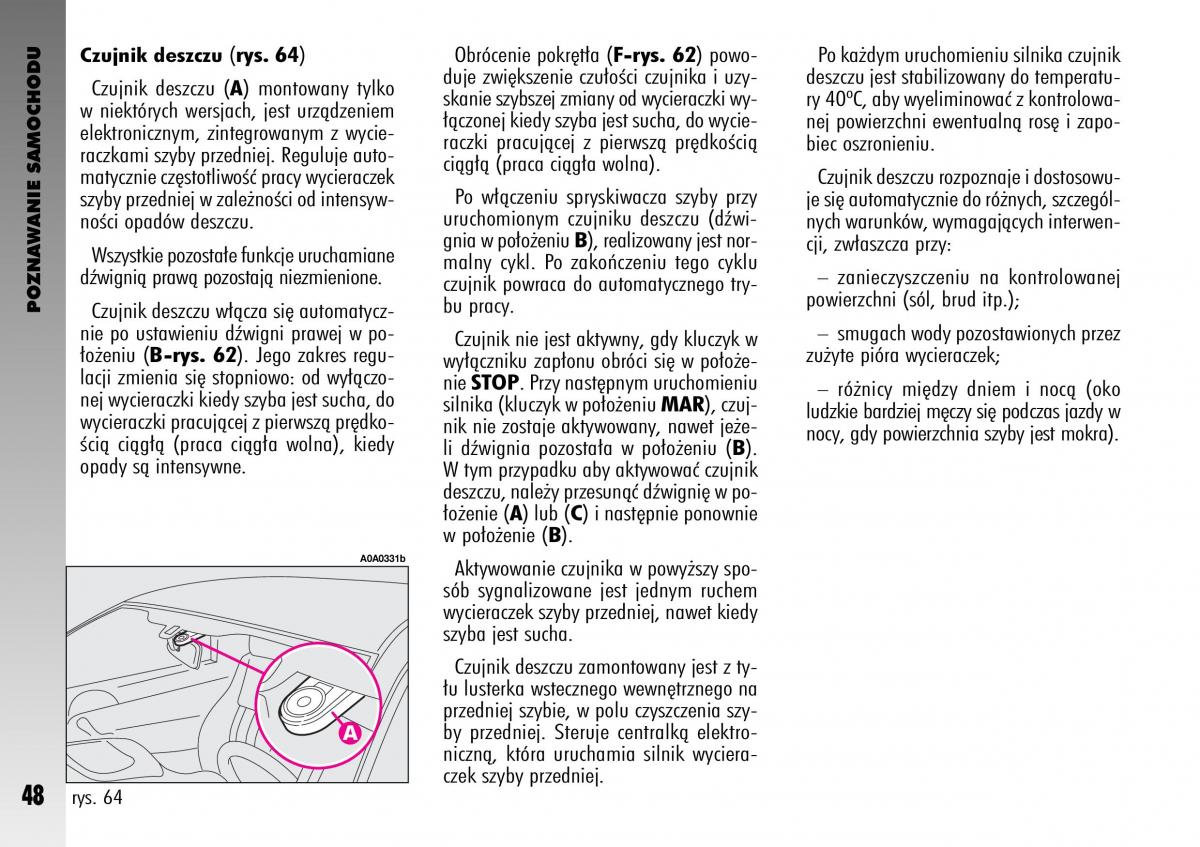 manual  Alfa Romeo GT instrukcja / page 49