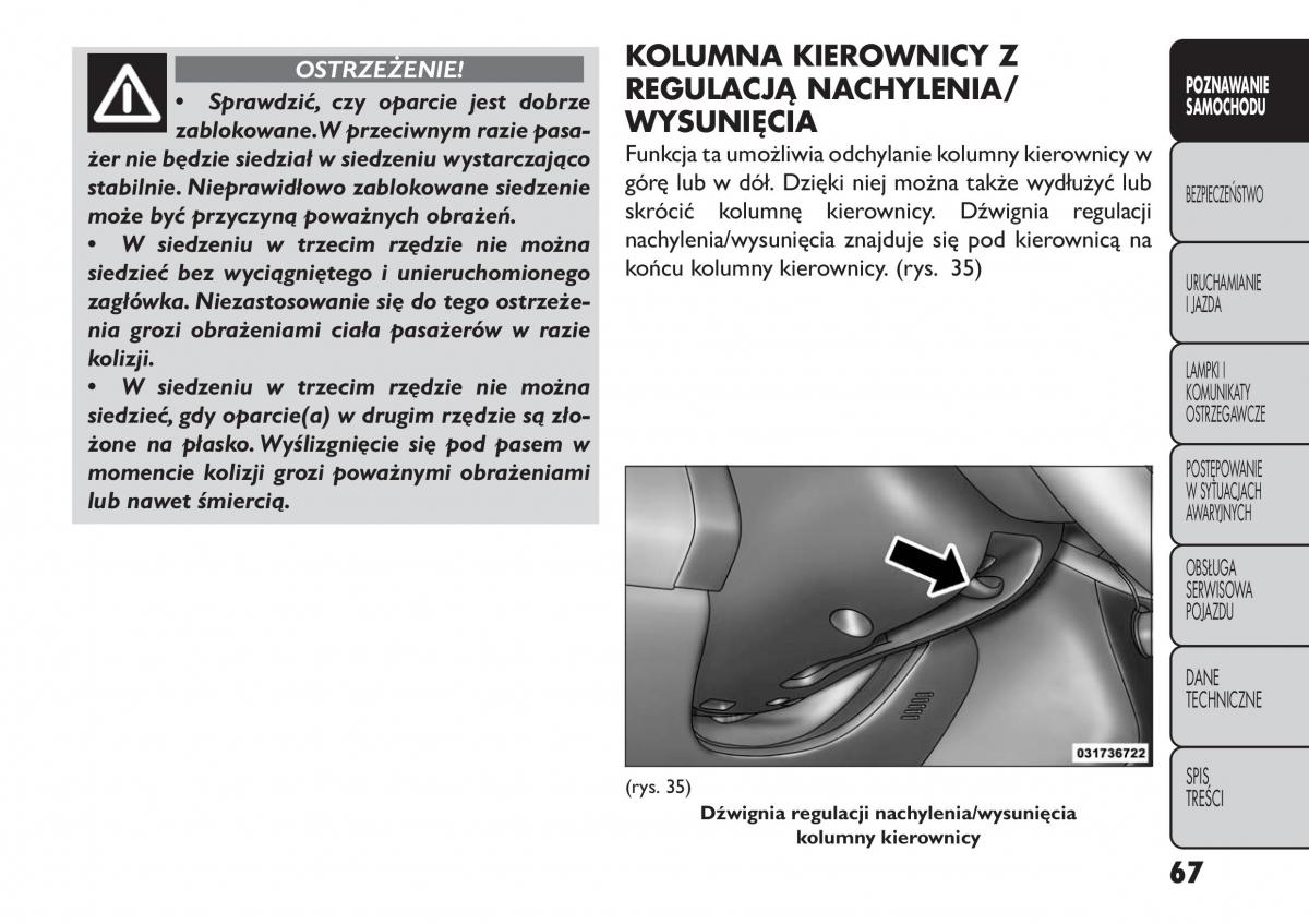 manual  Fiat Freemont instrukcja / page 73