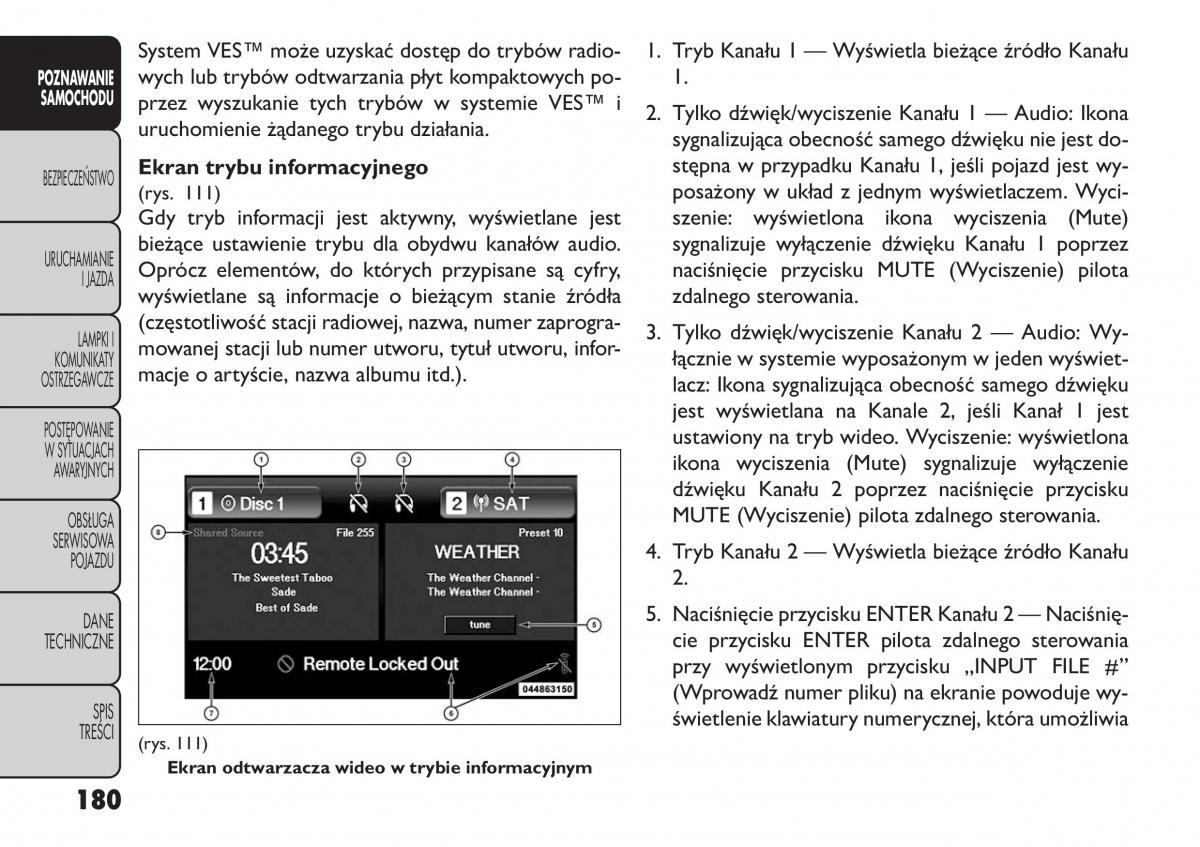 manual  Fiat Freemont instrukcja / page 186