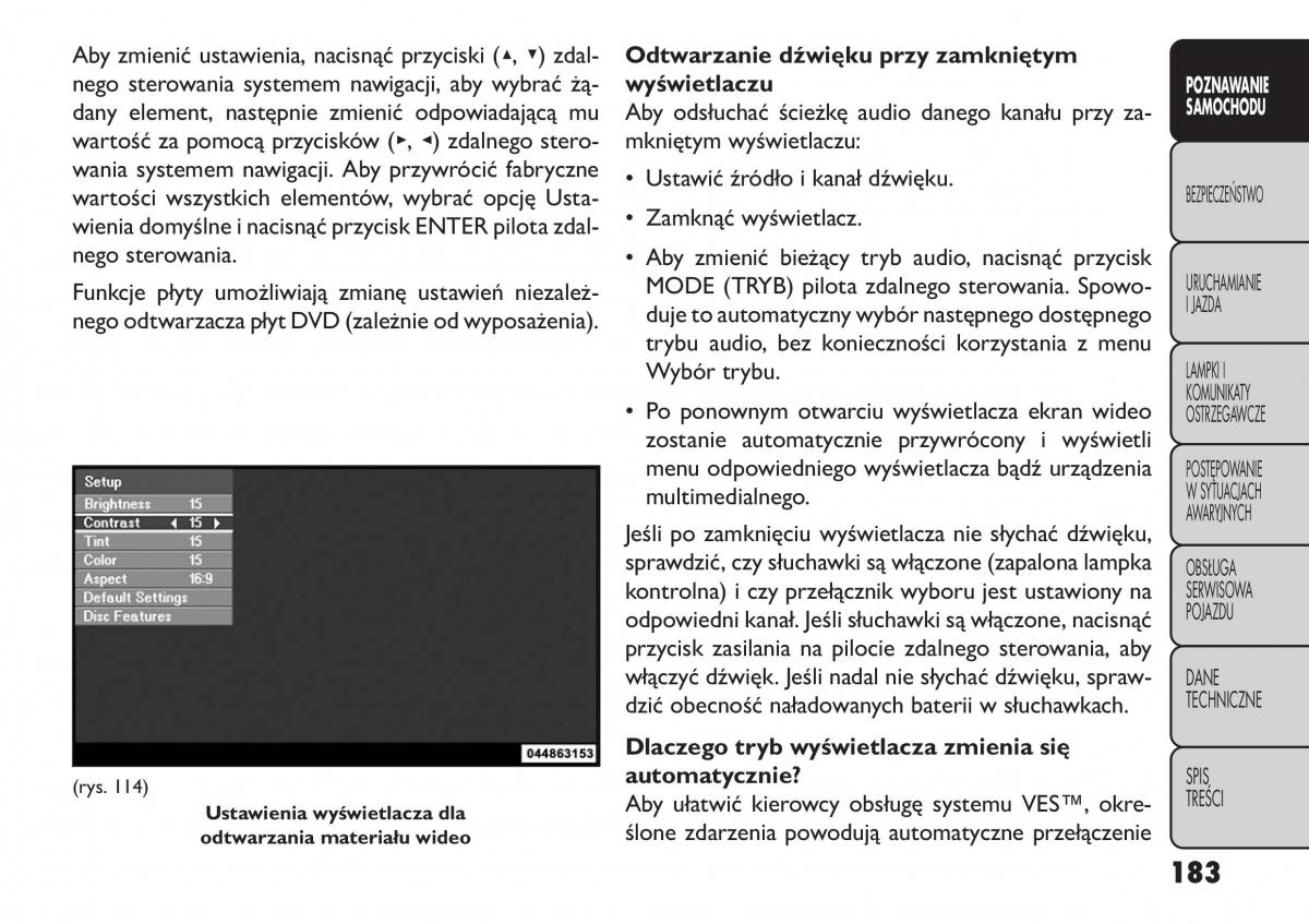 manual  Fiat Freemont instrukcja / page 189