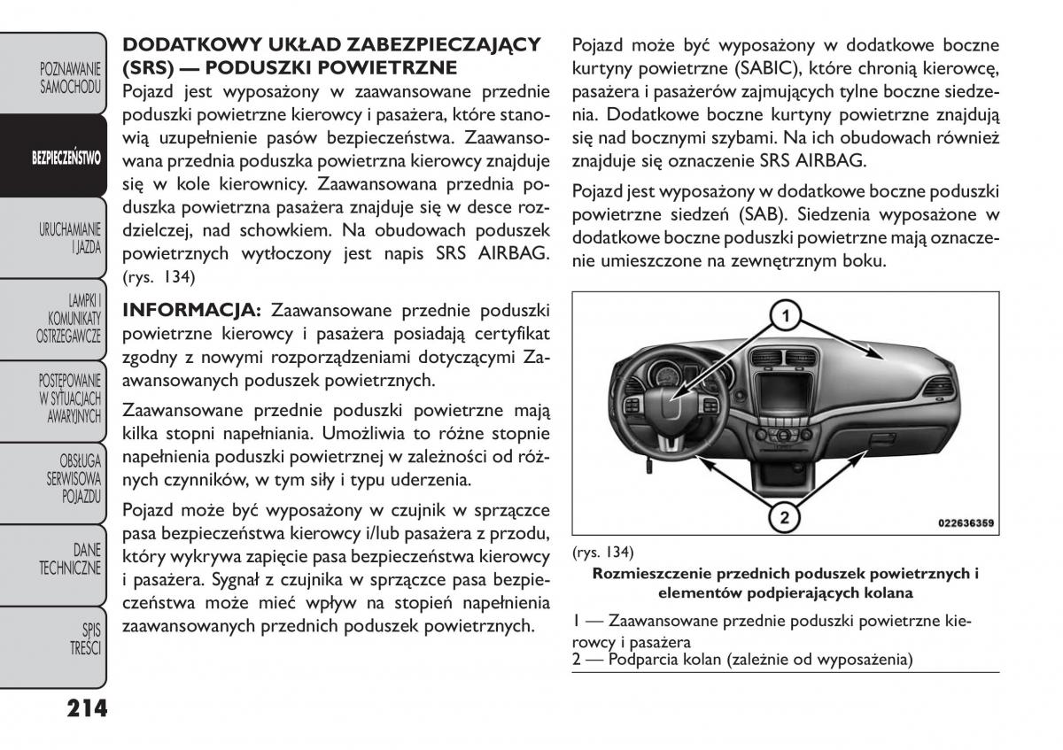 manual  Fiat Freemont instrukcja / page 220