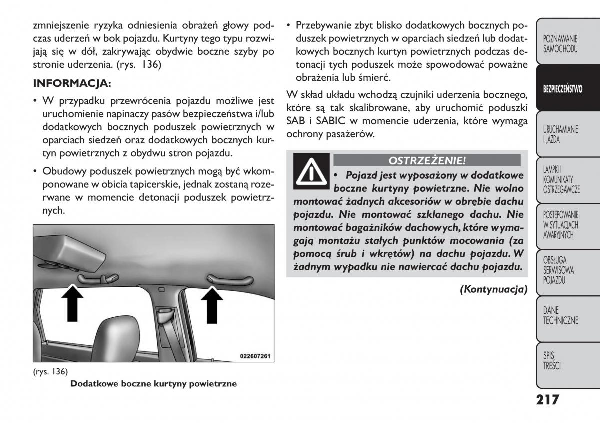 manual  Fiat Freemont instrukcja / page 223