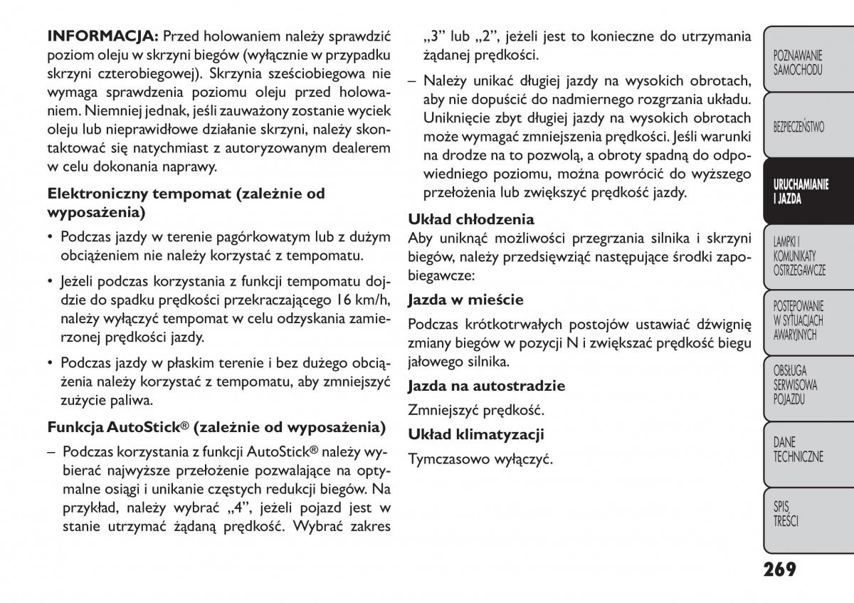 manual  Fiat Freemont instrukcja / page 275