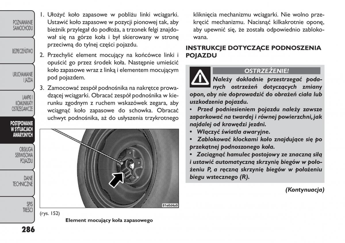 manual  Fiat Freemont instrukcja / page 292