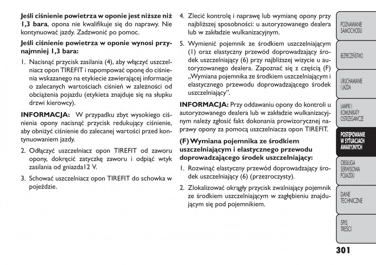 manual  Fiat Freemont instrukcja / page 307