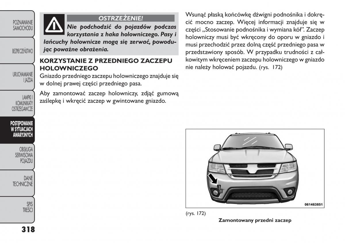 manual  Fiat Freemont instrukcja / page 324