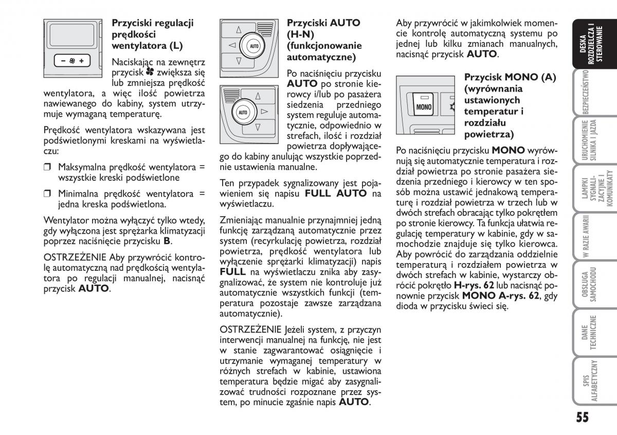 Fiat Idea instrukcja obslugi / page 56