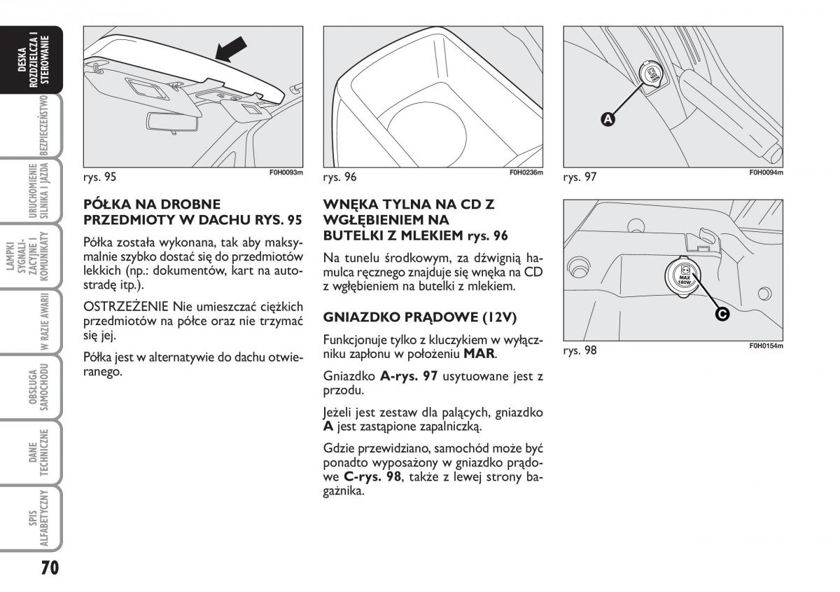 Fiat Idea instrukcja obslugi / page 71