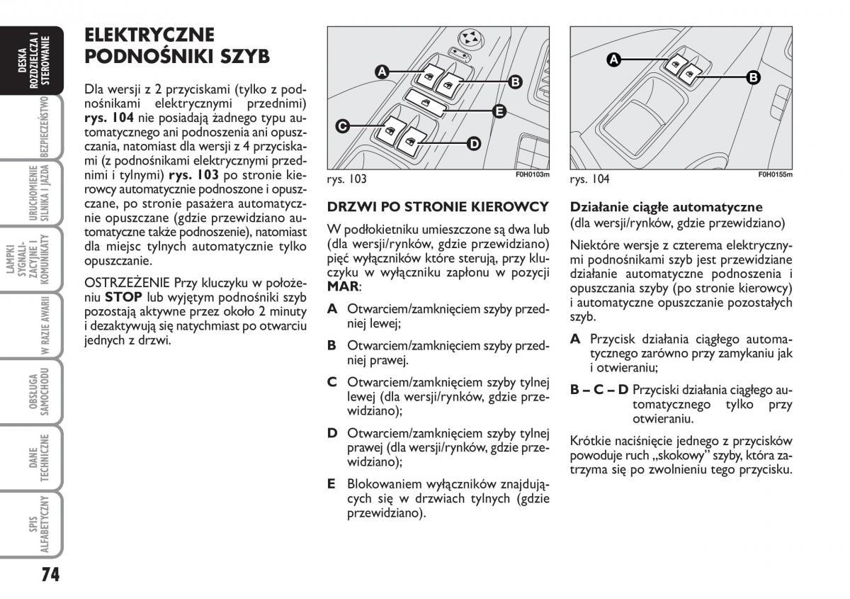 Fiat Idea instrukcja obslugi / page 75