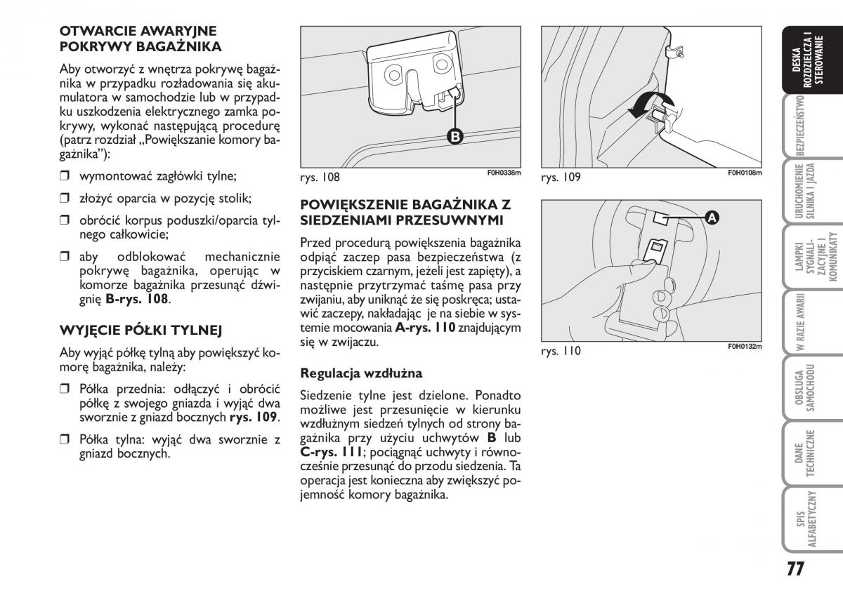 Fiat Idea instrukcja obslugi / page 78