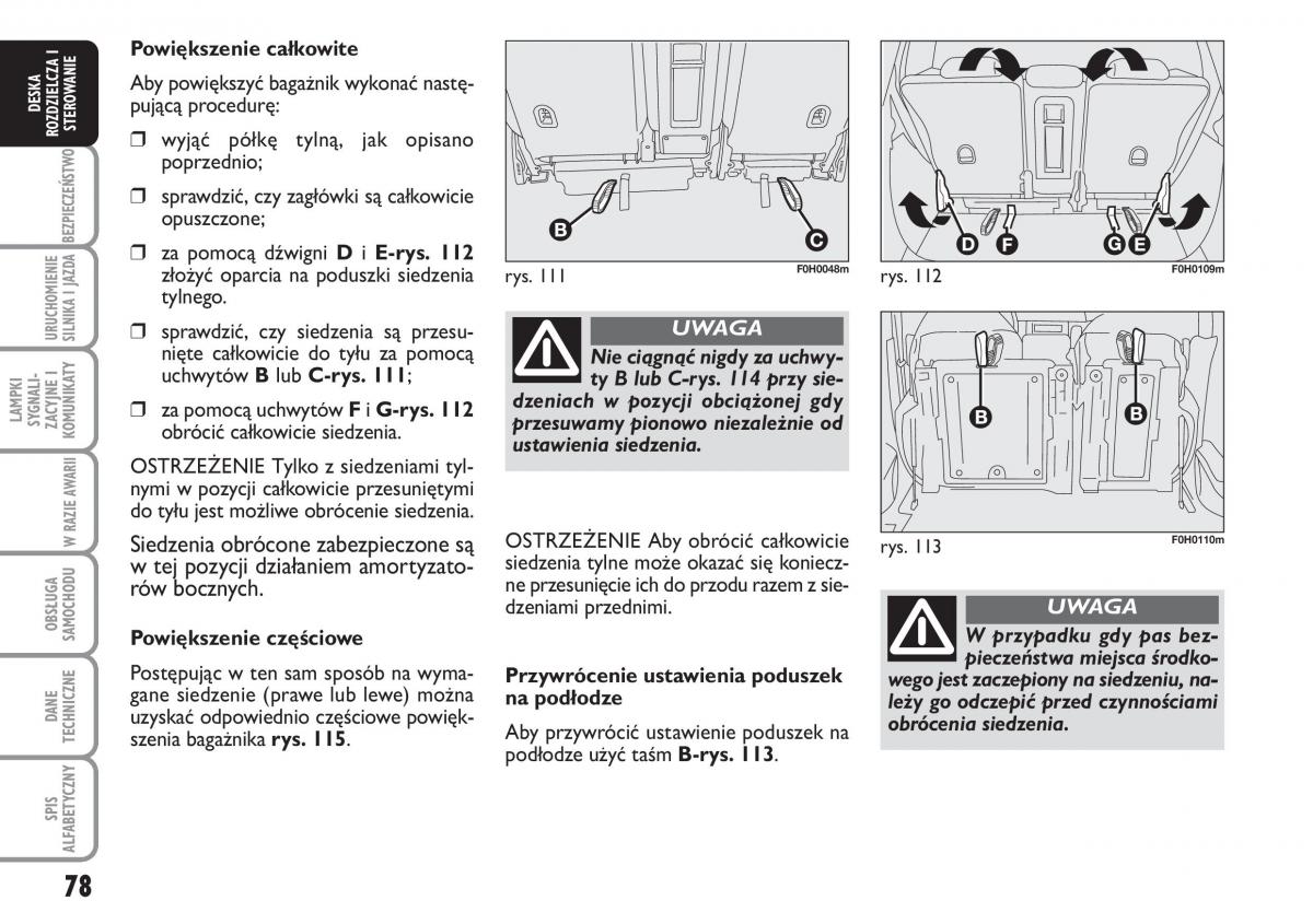 Fiat Idea instrukcja obslugi / page 79