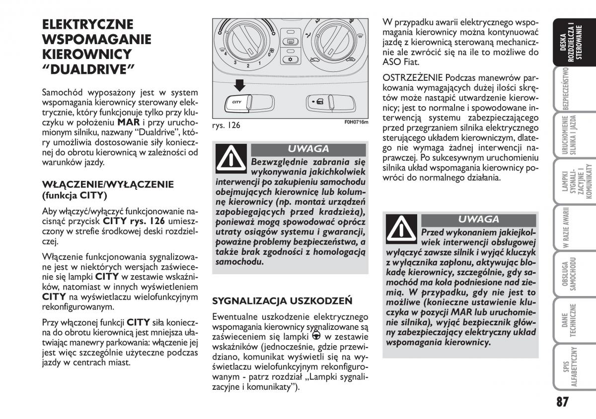 Fiat Idea instrukcja obslugi / page 88