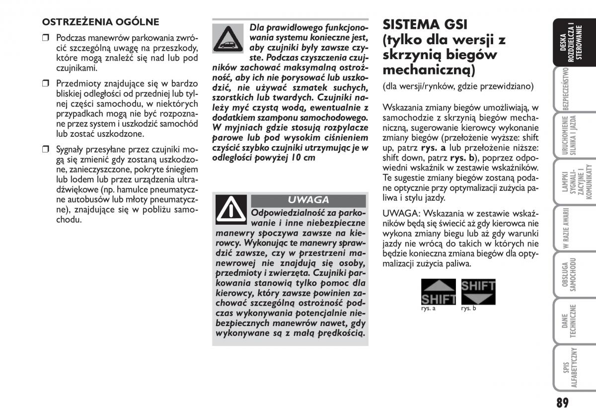 Fiat Idea instrukcja obslugi / page 90