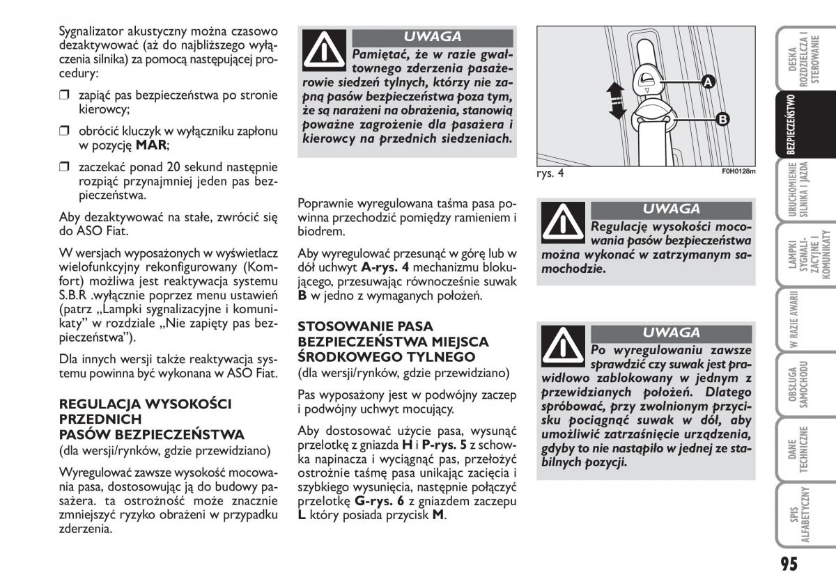 Fiat Idea instrukcja obslugi / page 96