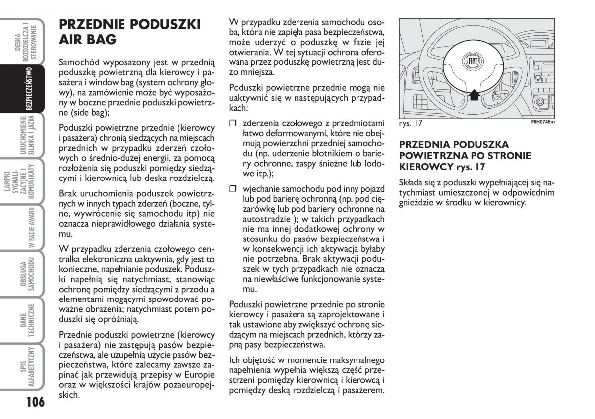 Fiat Idea instrukcja obslugi / page 107