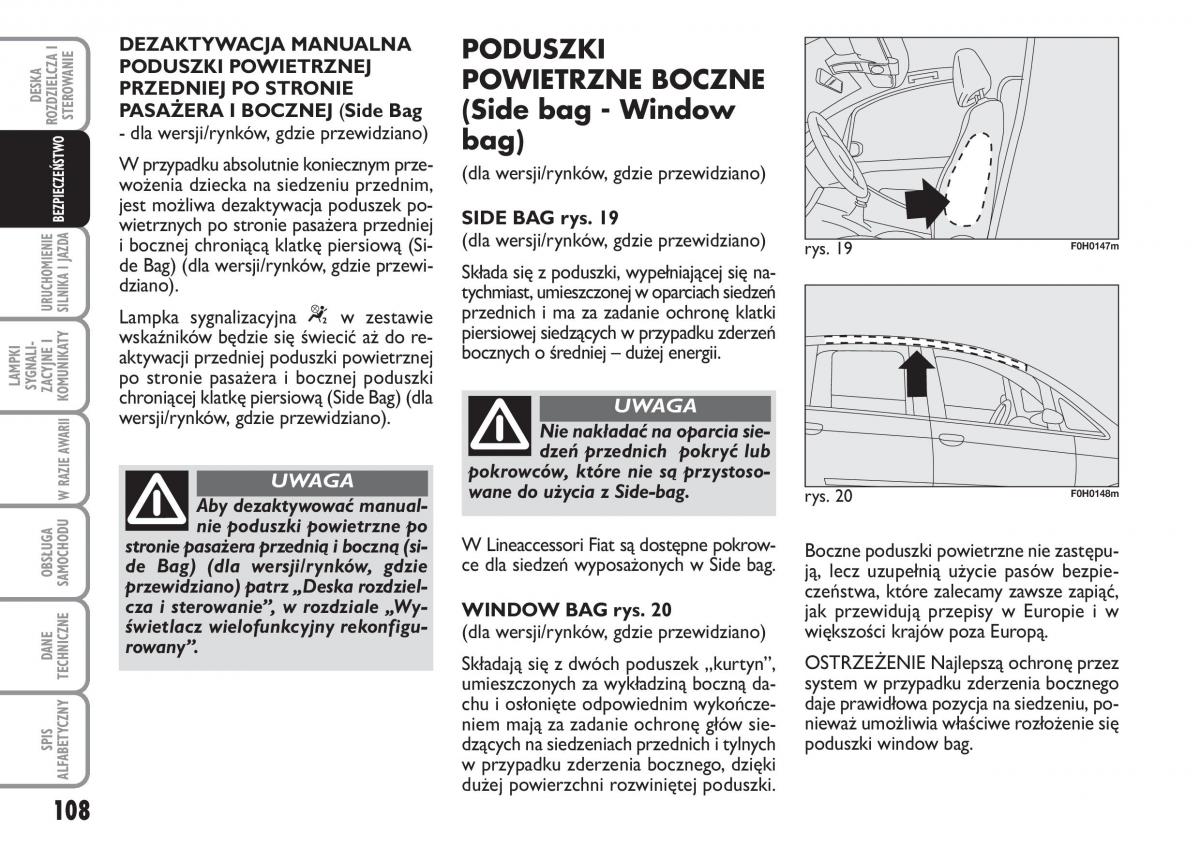 Fiat Idea instrukcja obslugi / page 109