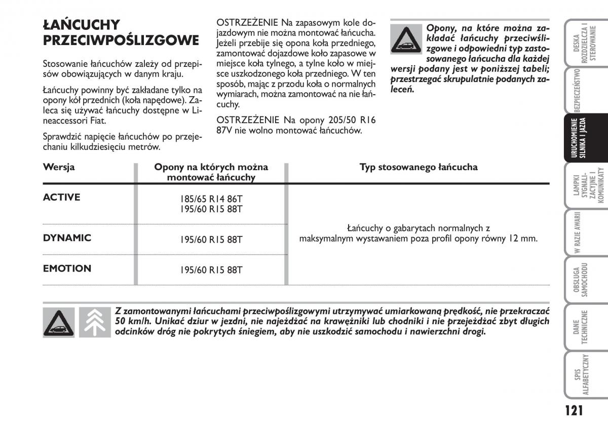 Fiat Idea instrukcja obslugi / page 122